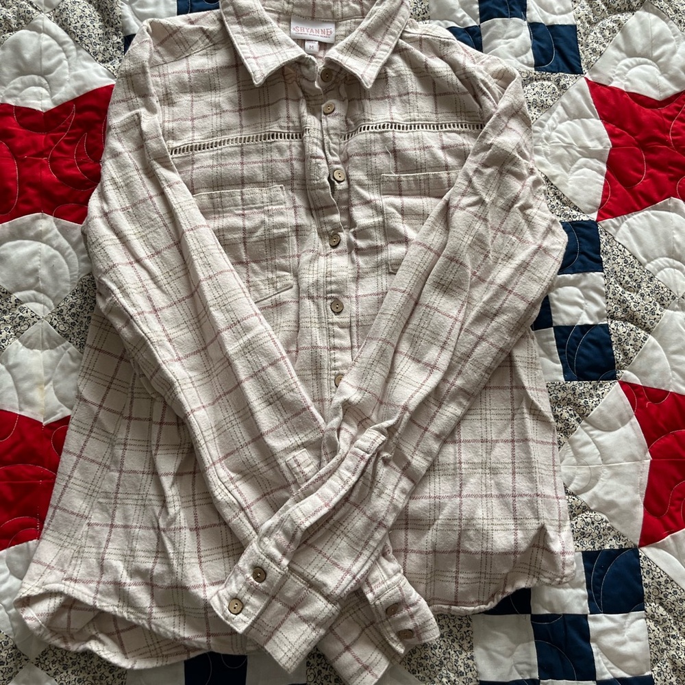 Plaid Button-Up Shirt